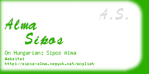 alma sipos business card